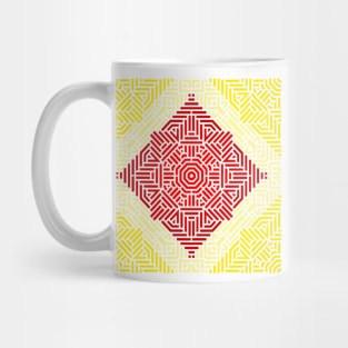 Christmas Star Red And Gold Mug